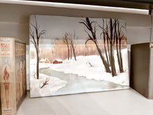 Load image into Gallery viewer, Vintage Winter Scene Canvas
