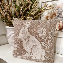 Load image into Gallery viewer, Small Vintage Bunny Throw Pillow
