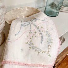 Load image into Gallery viewer, Vintage Embroidered Floral Table Runner
