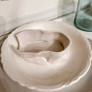 White Ceramic Bunny Tureen